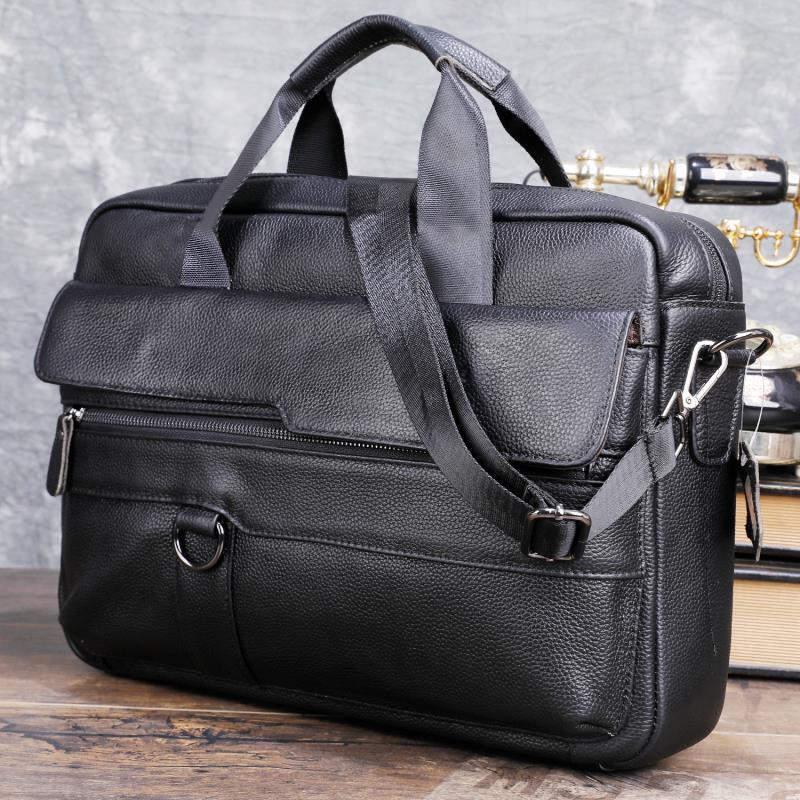 Leatherwork Bag - الرجال كبيرة جلد طبيعي حقيبة يد