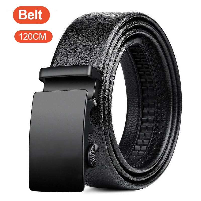 Leather Works Belt - رجال الأعمال حزام معدني التلقائي مشبك