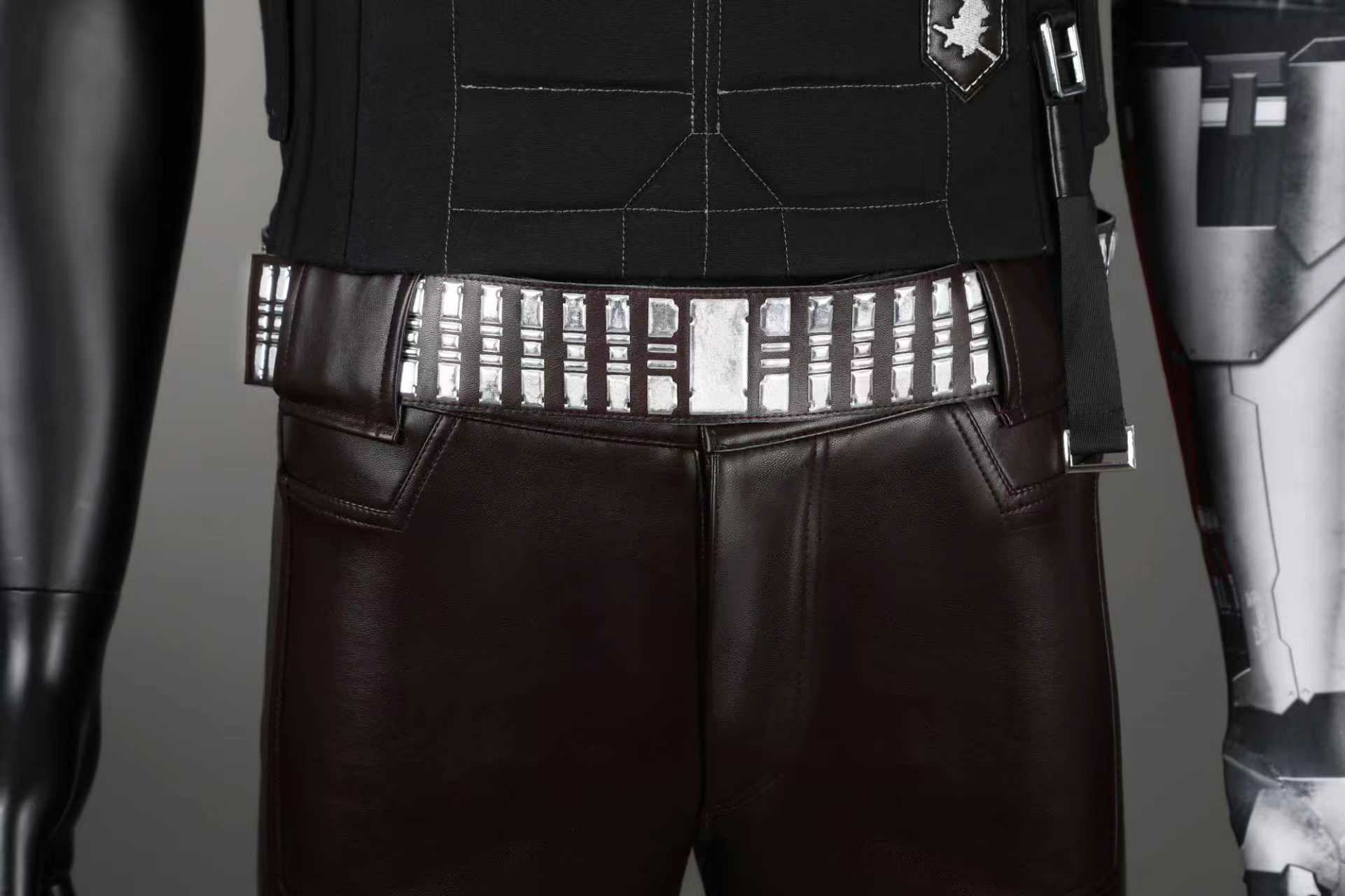 Leather Work Vest - جوني سيلفر هاند أزياء تنكرية لحفلات