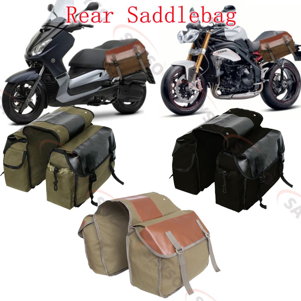Leatherwork Bag - قماش الجلود الخلفية السرج دراجة نارية
