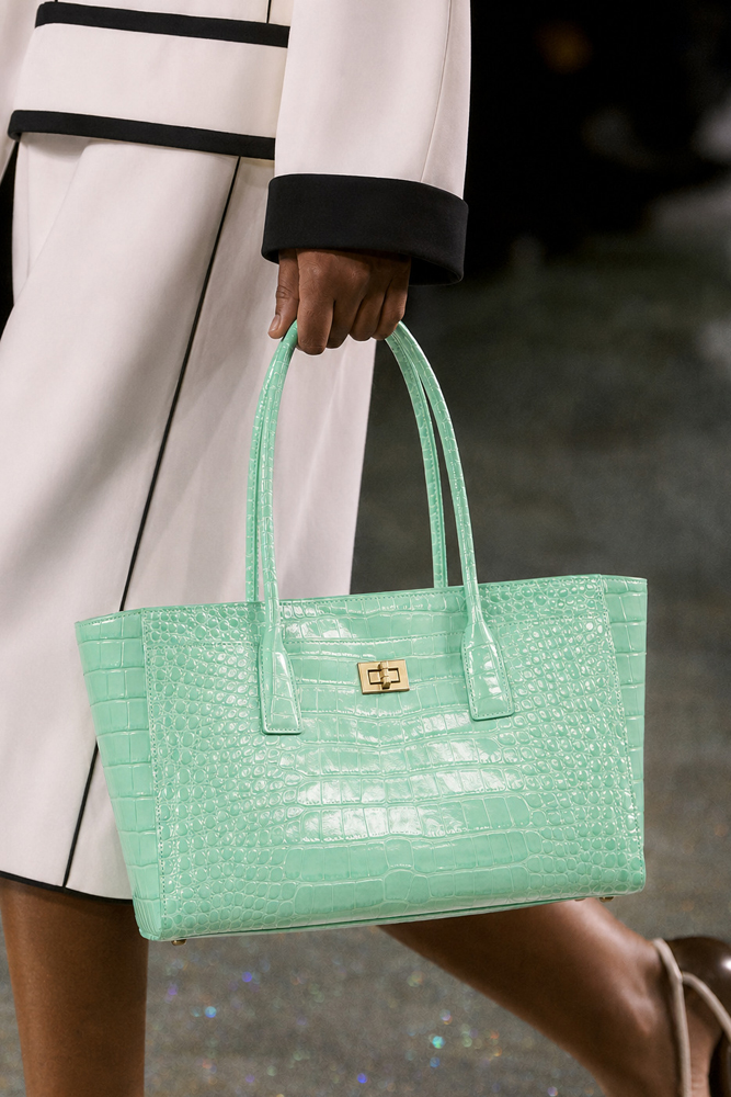 Leather Work Handbags For Women - حقيبة يد SHELKSBAG لامعة بنقشة جلد