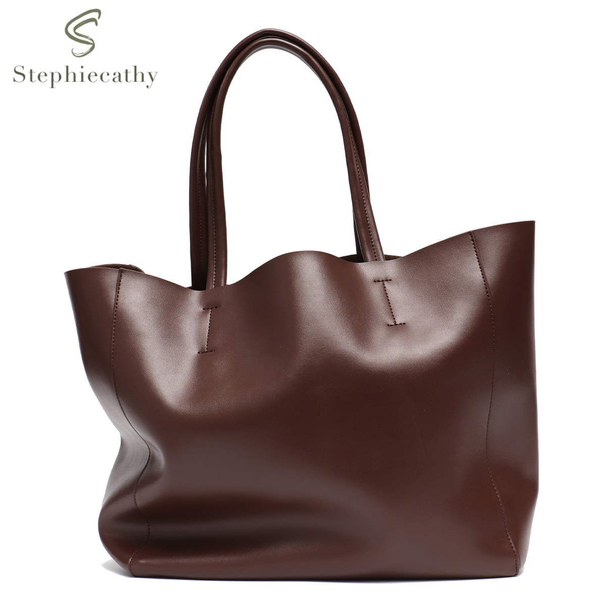 Leather Work Handbags For Women - حقيبة يد كبيرة السعة للنساء ،