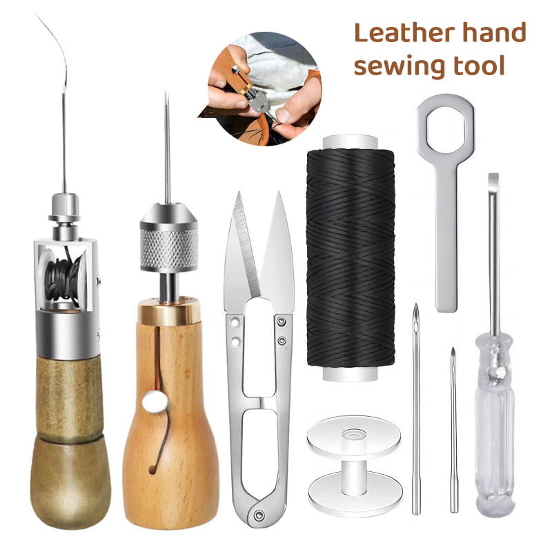 Leatherwork Tool Kit - 8 قطعة/المجموعة DIY الجلود الخياطة الموضوع