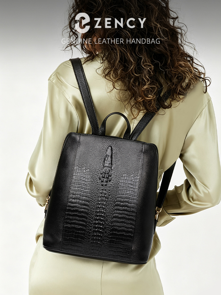 Leatherwork Bag - حقيبة ظهر نسائية من جلد التمساح