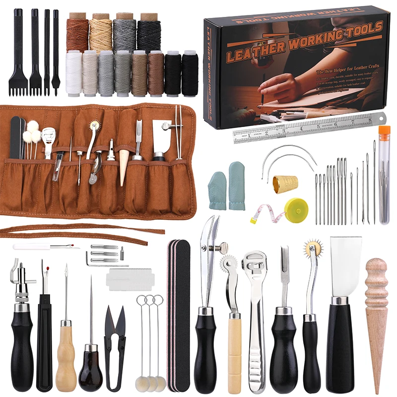 Leatherwork Tool Kit - KRABALL المهنية الجلود أداة للحرف اليدوية