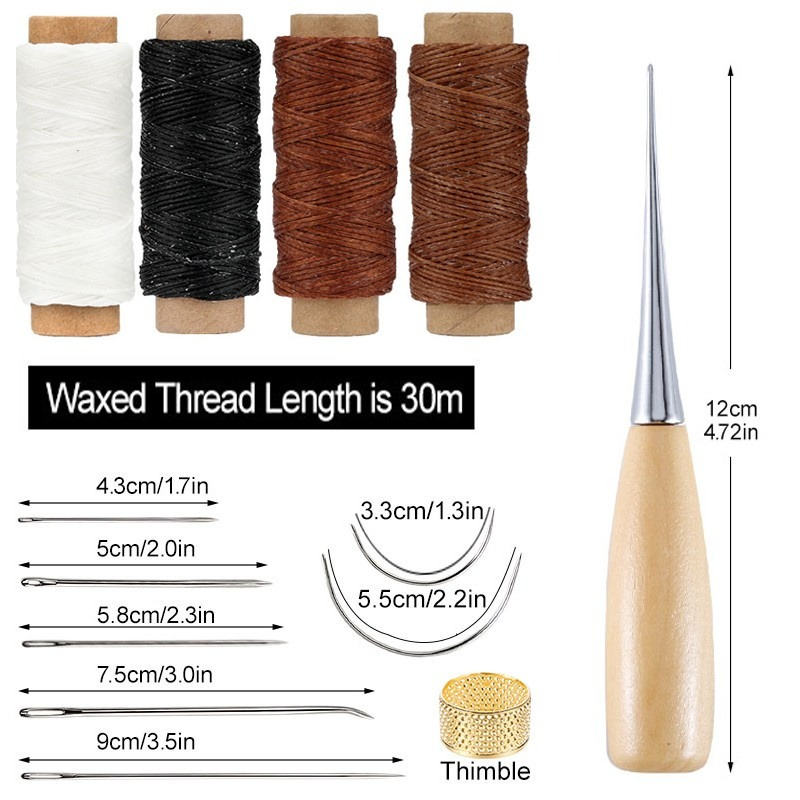 13 قطعة مجموعة الخياطة الجلدية - مراجعة Leatherwork Tool Kit وسعره