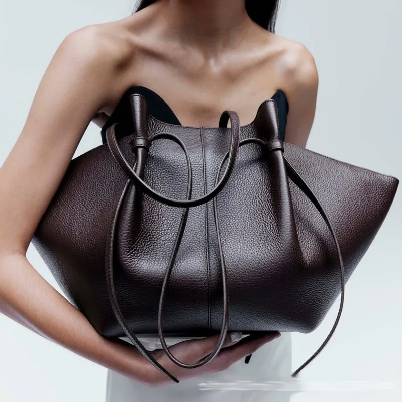 حقيبة كتف نسائية جلدية كبيرة ا - مراجعة Leather Work Handbags For Women وسعره