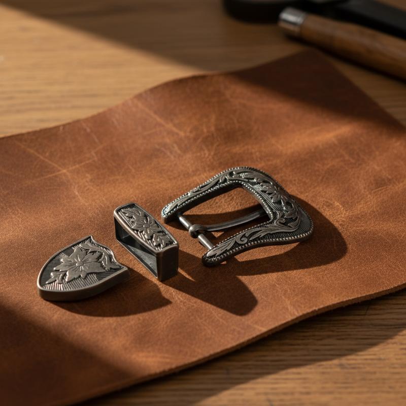 مشبك حزام معدني عتيق بنقوش زهر - مراجعة Leather Works Belt وسعره