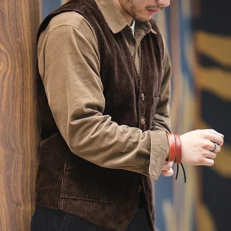 ملابس العمل الأمريكية الرجعية  - مراجعة Leather Work Vest وسعره