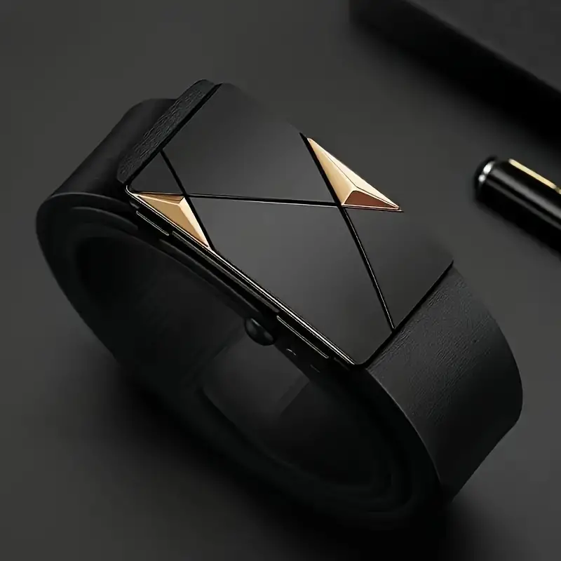 حزام جلد PU أنيق للرجال - أحزم - مراجعة Leather Works Belt وسعره