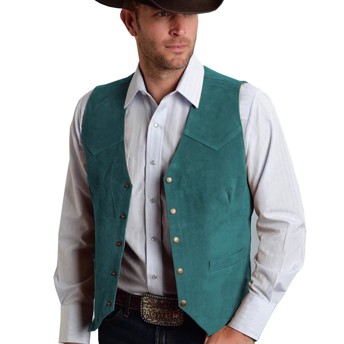 سترة رجالية 2026 من الجلد المد - مراجعة Leather Work Vest وسعره