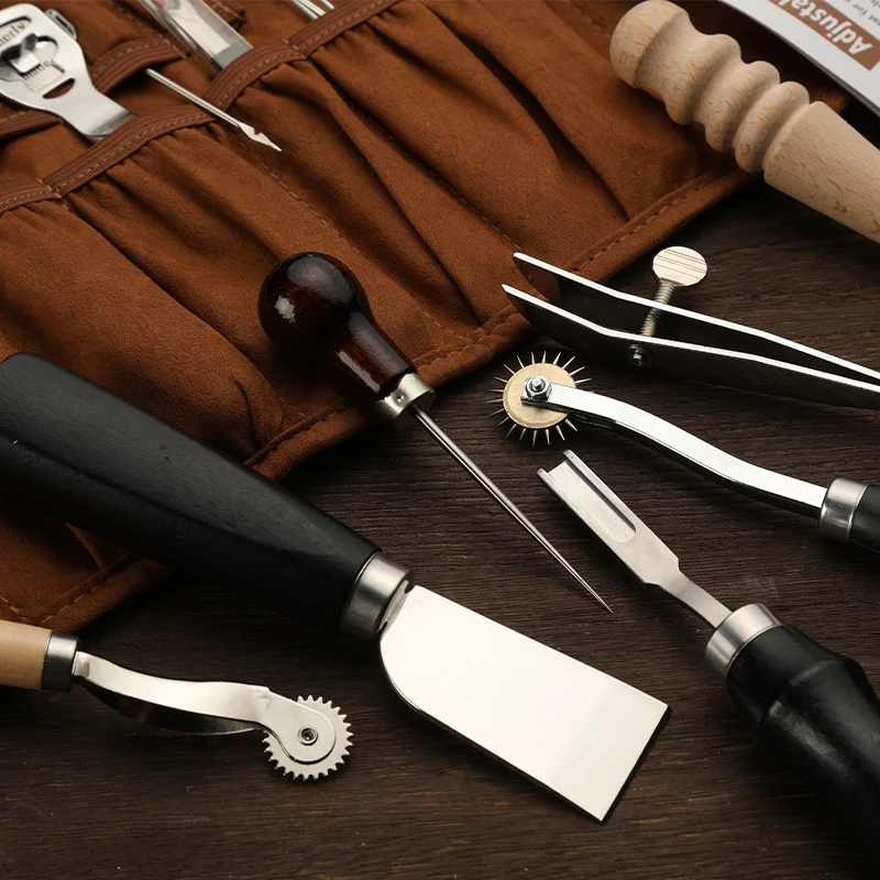 KRABALL المهنية الجلود أداة لل - مراجعة Leatherwork Tool Kit وسعره